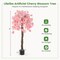 Single 5.5 FT Cherry Blossom Artificial Tree with Lifelike Pink Blooms